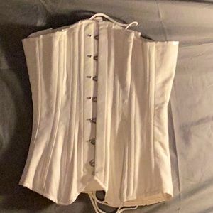 White Corset with light floral design